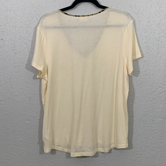 Scotch & Soda Animal Print Trim V-Neck Short Sleeve Tee size XL - Picture 8 of 13